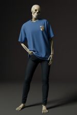 Celestial Navy Blue Luxury Cotton T-Shirt Mythic Collection Kolkat