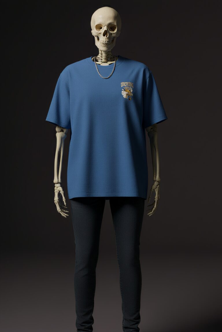 Navy Blue Premium T-Shirt Front View Kolkat.in