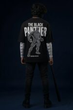 Kolkat Black Panther Printed Oversized T-Shirt - Image 4