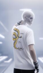 Drakon X Dragon Puff Edition close-up puff print detail – kolkat.in exclusive drop t-shirt